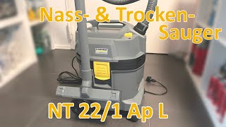 Review: Kärcher Nass-/Trockensauger NT 22/1 Ap L - krasse Saugleistung besonders bei Wasser