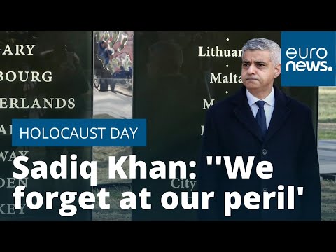 'We forget at our peril: London mayor Sadiq Khan attends Auschwitz memorial