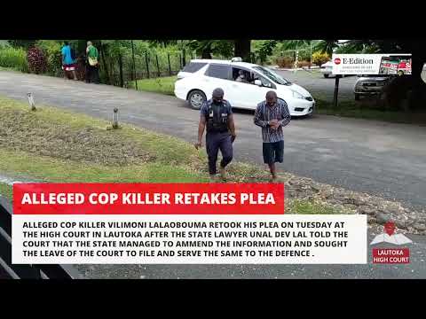 ALLEGED COP KILLER  RETAKES PLEA