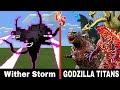 Wither Storm vs. Godzilla Titans | Minecraft (INTENSE HUGE BATTLE!)