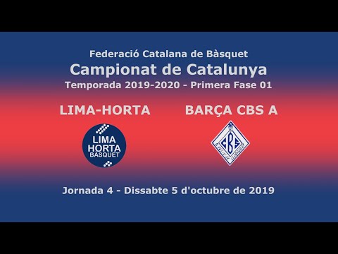 Lima-Horta - Barça CBS A. Junior Femení Preferent.  Temporada 2019/2020