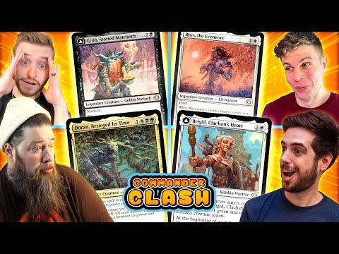 Goblin Mill vs Power Matters Treefolk vs Kithkin Burn vs Mono-White Elves | Commander Clash