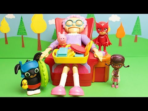 NON SVEGLIARE la NONNA! - Bing e Gufetta sfidano Dottie e Peppa Pig a GREEDY GRANNY [Challenge]