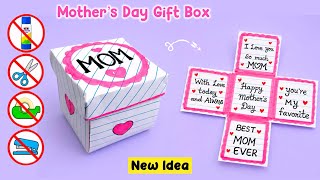 Last Minute Mother’s Day Gift Idea No Glue, No Scissors/DIY Mother’s Day Gift Box /White paper craft