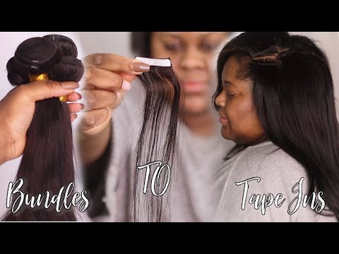 TURN ANY BUNDLES OR WEFTS INTO TAPE IN EXTENSIONS ft...