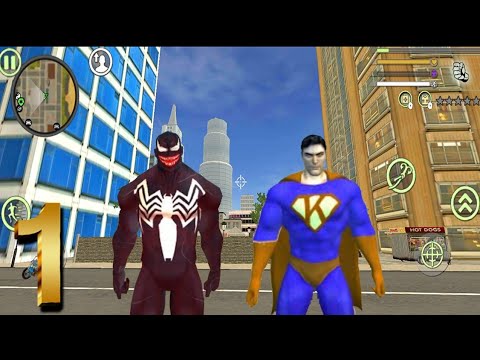 Super Venom Spiderman Rope Hero - Gangster City #1 Android Gameplay