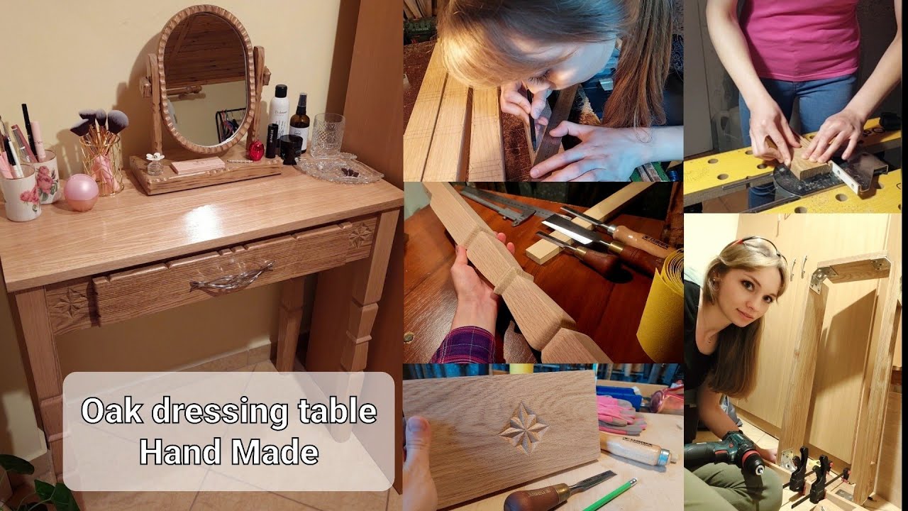 Watch 😮 AMAZING DIY Oak dressing makeup table #diy #handmade #diycrafts now 😮 AMAZING DIY Oak dressing makeup table #diy #handmade #diycrafts