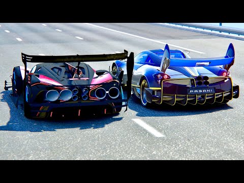 Bugatti Bolide GTR vs Pagani Huayra GTR - Drag Race 10 KM