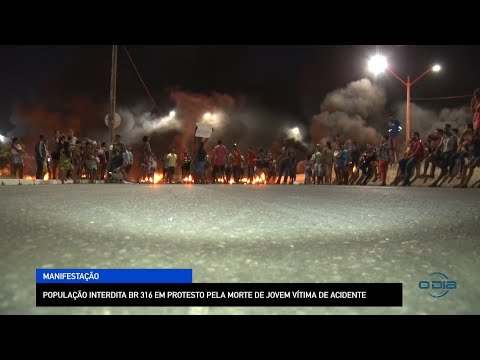 População interdita BR-316 em protesto pela morte de jovem vítima de acidente 02 09 2022