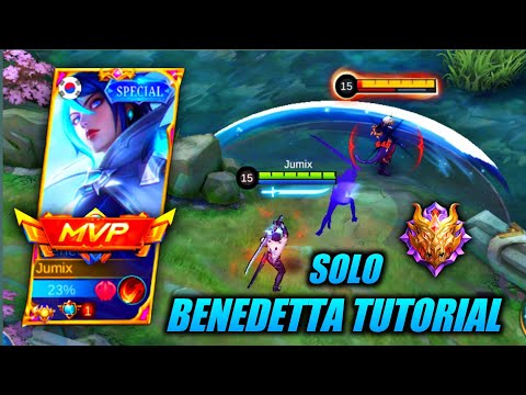 BENEDETTA TUTORIAL RANK GAME SOLO BEST BUILD AND EMBLEM | NO NEED FASTHAND 🔥