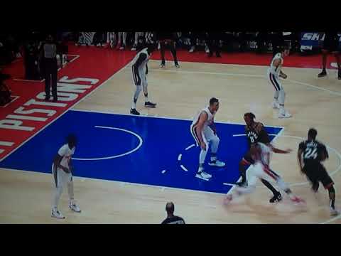 Detroit Pistons Thon Maker With The Oop From a Houdini Pass From Cool Hand Luke Kennard