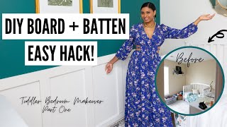 DIY BOARD AND BATTEN IKEA HACK I TODDLER ROOM MAKEOVER - PART 1 I I DIY BY NIKY FOSTER