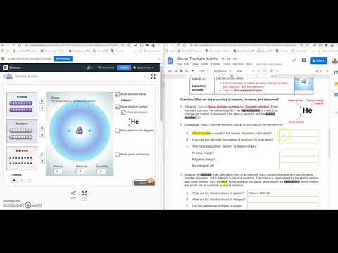 The Atom Activity Gizmo Assignment