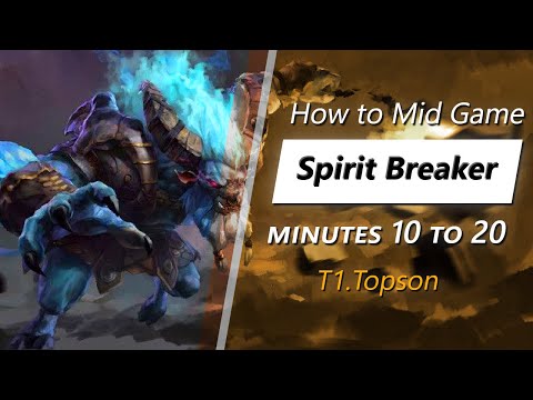 Topson mid game Spirit Breaker | Minute 10 to 20