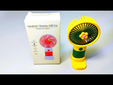 Handheld mini fan charging USB Fan SimpleUnboxing and Test Video।। best mini usb fan video