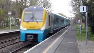 preview picture of video 'Arriva Trains Wales Trains At Church Stretton  17 April 2015'