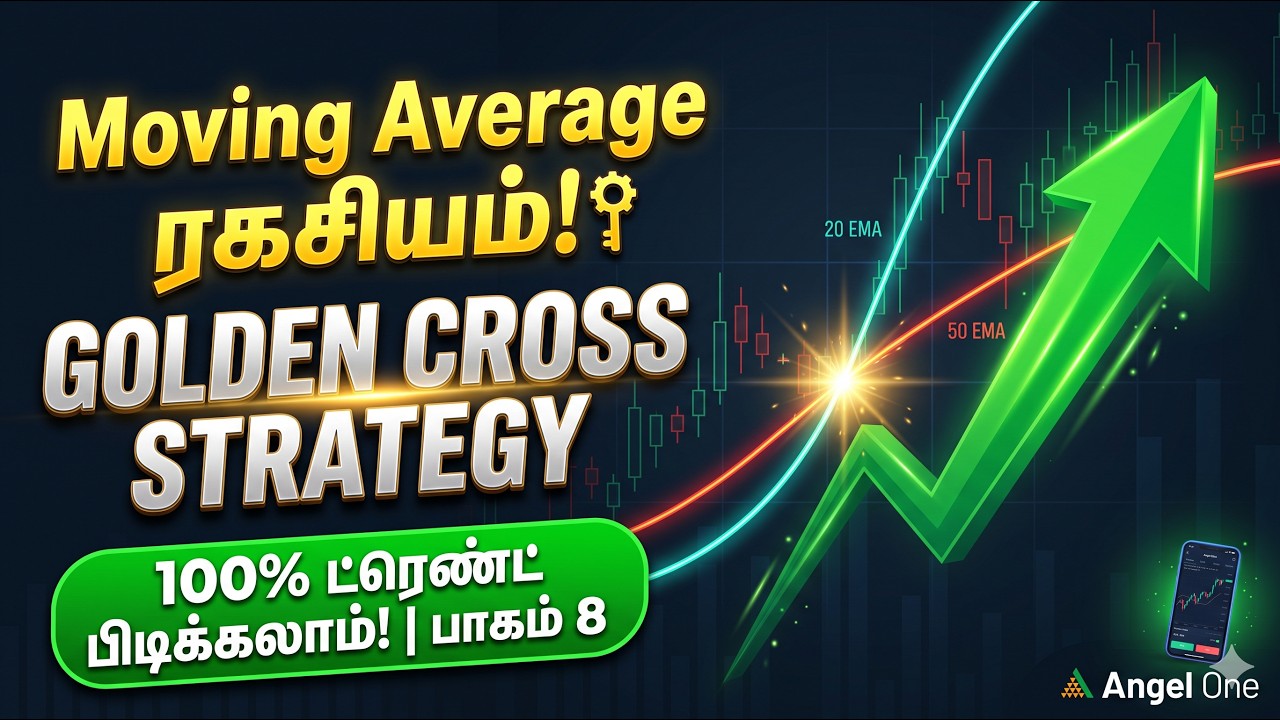 Moving Average Trading Strategy in Tamil | Golden Cross & Death Cross | Angel One Setup (பாகம் 8)