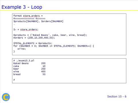 Perl Programming - Section 10