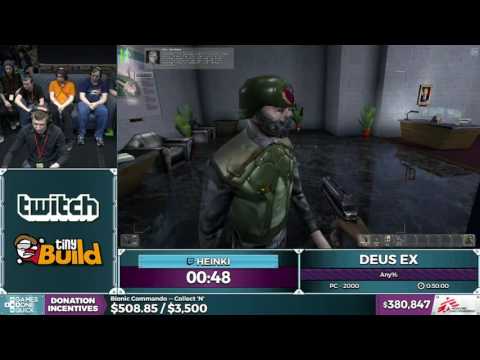 Deus Ex by Heinki in 0:39:25 - SGDQ2016 - Part 103
