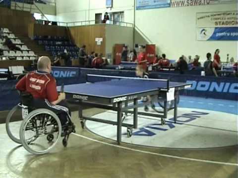 Wheelchair table tennis - Backhand Smash - Alex Ohgren - Sweden
