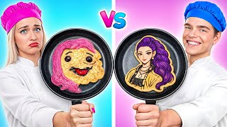 Boys VS Girls Cooking Challenge | Kitchen Hacks and Recipes by Multi DO Challenge
