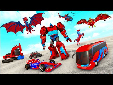 Multi Robot Car Transform Bat: Bus Robot Games Trick Tale Studio Gameplay #2