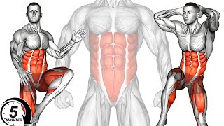 5-Min Standing Abs Workout ➡The Fastest Way to Get Six Pack Abs