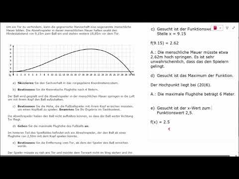Ganzrationale Funktionen - Aufgabe 07 -  Fußball mit ClassPad
