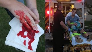 I CUT MY FINGER OFF! REAL LIFE FRUIT NINJA GONE WRONG! (DON'T TRY THIS)