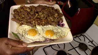 $5 15 Breakfast For 4. Sirloin Steak Hash And Eggs, The Best Recipe