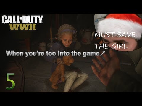 Call of Duty WWII Campaign Mode Gameplay pt5 | Collateral Damage | I will save you little one!