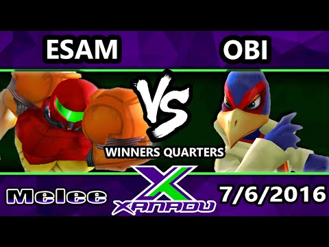 S@X 157 - Obi (Falco) Vs. PG | Esam (Samus) SSBM Winners Quarters - Smash Melee