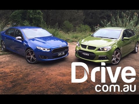 Thumbnail for Ford Falcon XR8 v HSV Clubsport 2015 Comparison | Drive.com.au by Iveco, Car, vhs