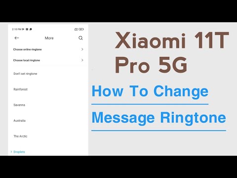 Xiaomi 11T Pro 5G How To Change Message Ringtones