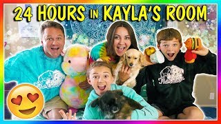 24 HOURS IN KAYLA'S BEDROOM! | We Are The Davises