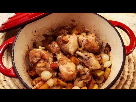 poulet cocotte grand mère - cook a grandmother-style chicken casserole