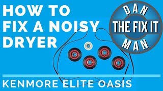 How to Fix a Noisy Dryer - DIY Replacing the Idler Pulley and Roller Wheels - Kenmore Elite Oasis