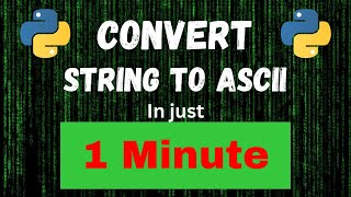 How to convert a string into ASCII value in Python