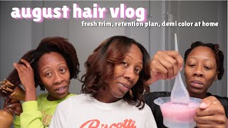 STRAIGHT NATURAL HAIR!? Finally getting a trim, MORE about the Shark Glam, wash days| Hair Vlog