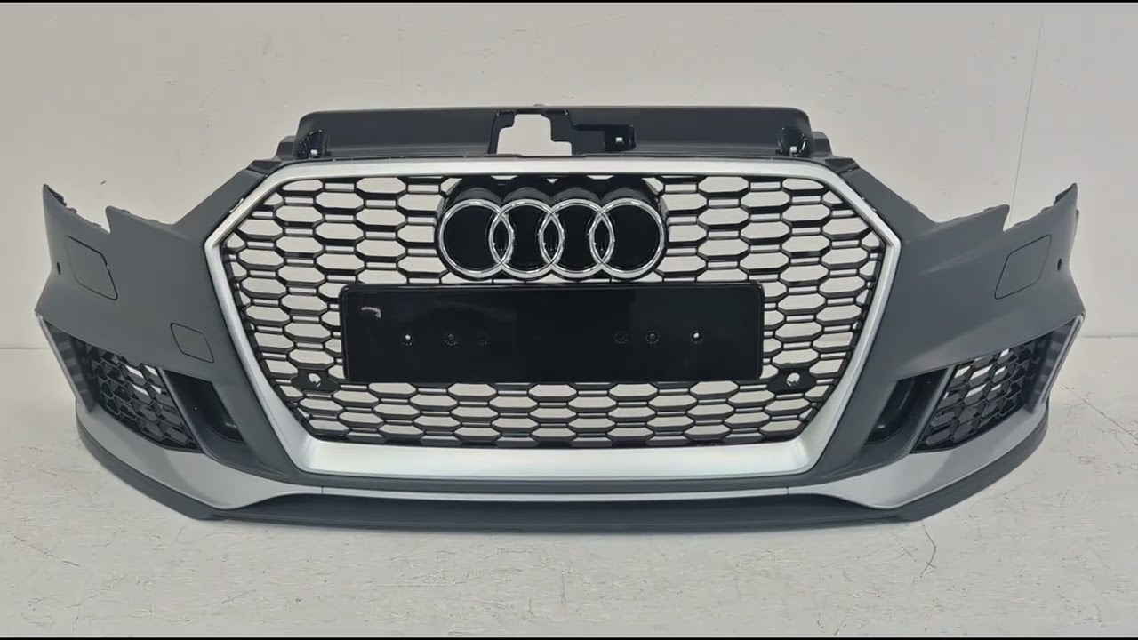 Audi A3 2012-2020 гг. Передний бампер RS-Style V-1 (HB/Sedan, 2016-2020) Video 1