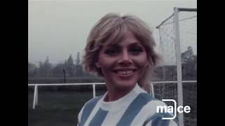 ELO -  BEV BEVAN AND MELVYN GALE WITH ACTRESS AND SINGER BRITT EKLAND