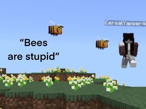 Minecraft Survival World Episode 1 (meant as no offense to bees) #minecraft #survival #bees #funny