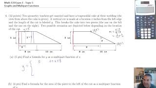 PreCalc Exam 1 Review - Topic 5 - Graphs and Multipart Functions