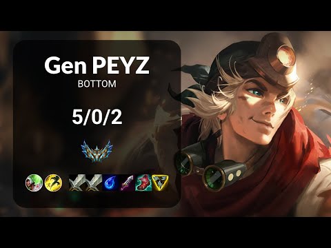 Gen Peyz Ezreal vs Draven BOTTOM - KR CHALLENGER Patch 13.20