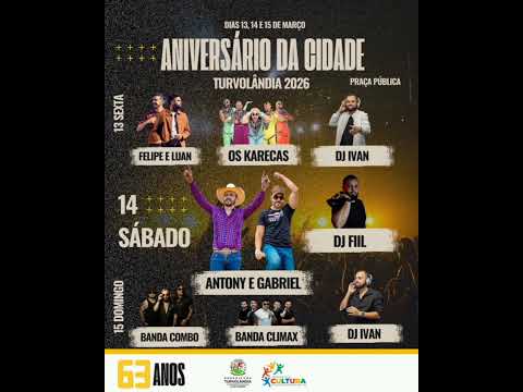 turvolândia comemora 63 anos com três dias de festas e shows