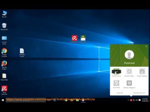 Uninstall Avira Free Antivirus 2016 on Windows 10 Video