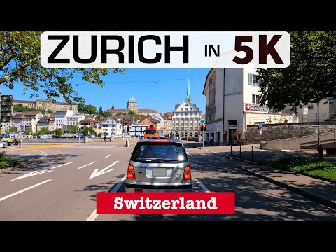 🇨🇭ZURICH Switzerland, Car Driving View | 5K/ 4K Video