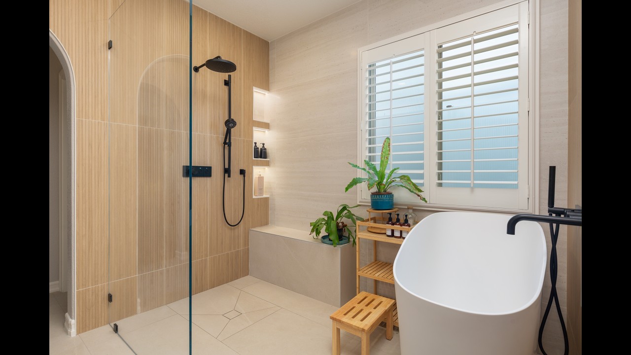 Master bathroom remodel walkthrough video — Black Colt Lane, Carmel Valley San Diego