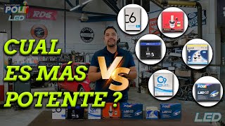 COMPARACION POTENCIA H4 LED