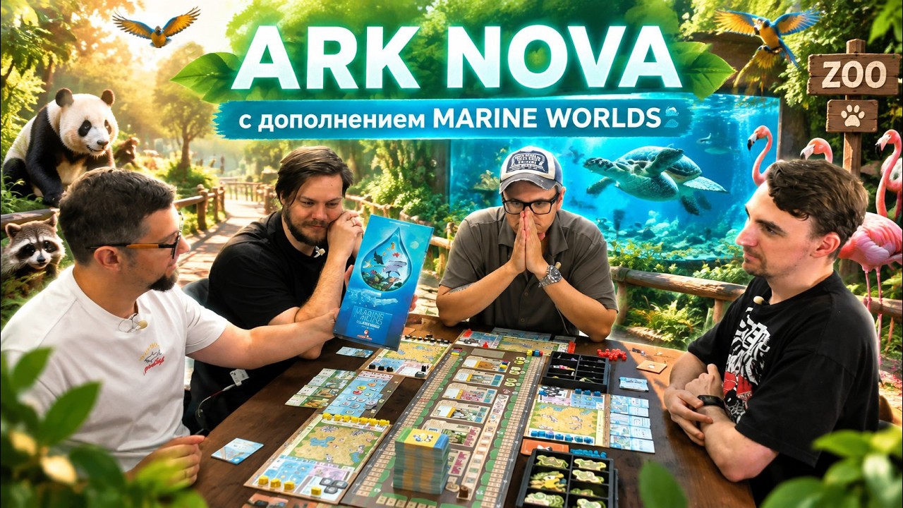 ARK NOVA: MARINE WORLDS 🦈 играем в настольную игру с дополнением